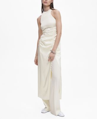 MANGO Women's Satin Draped Dress - Macy's