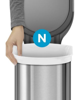 Code N 100pk Custom Fit Liners with 5 Quick Dispense Packs, 45-50L Kitchen Trash Bag Liners