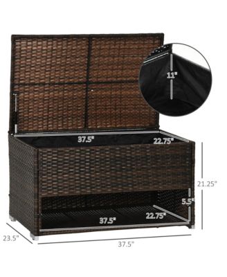 Deck Box w/ Outdoor Towel/Shoe Rack, Inner Liner,