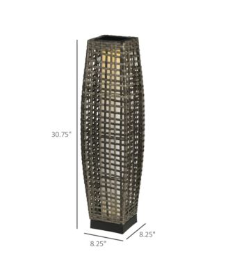 Floor Lamp w/ Auto On/Off Solar Powe LED Garden Lantern,
