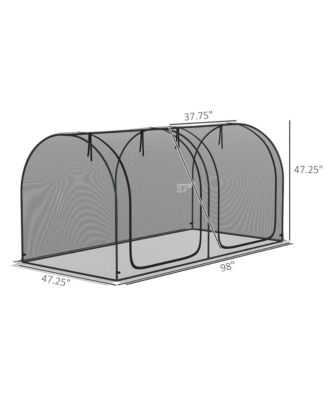 8 x 4ft Crop Cage with Two Zippe Doors and Storage Bag,