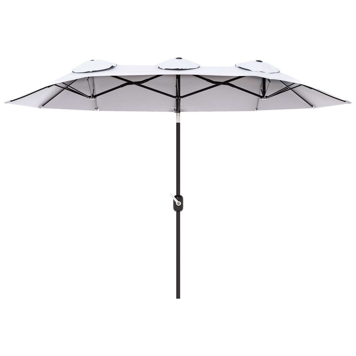 9.7' Double-sided Patio Umbrella Tilt Outdoor Umbrella, - Cream