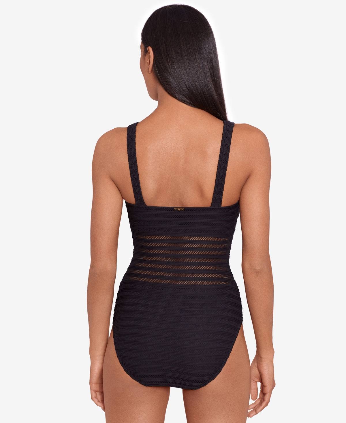 Lauren Ralph Lauren Women's Square-Neck One-Piece Swim Suit