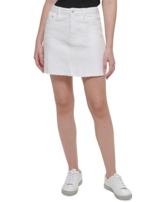 Calvin Klein Jeans - Women's Raw-Hem Denim Mini Skirt