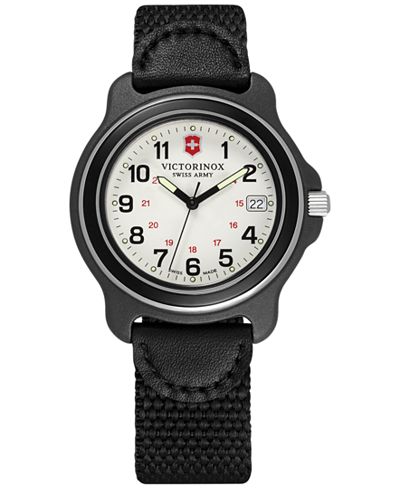Victorinox Swiss Army Men's Original Black Nylon Strap Watch 39mm 249089