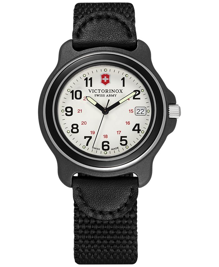 Swiss Army Victorinox Men's Original Black Nylon Strap Watch 39mm ...
