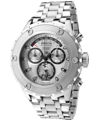 Invicta - Men's Swiss Chronograph Subaqua Stainless Steel Bracelet Watch 52mm 1565