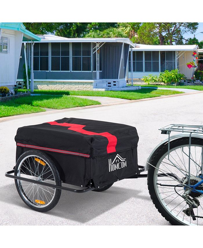 Aosom Bicycle Cargo Trailer, TwoWheel Bike Luggage Wagon Bicycle