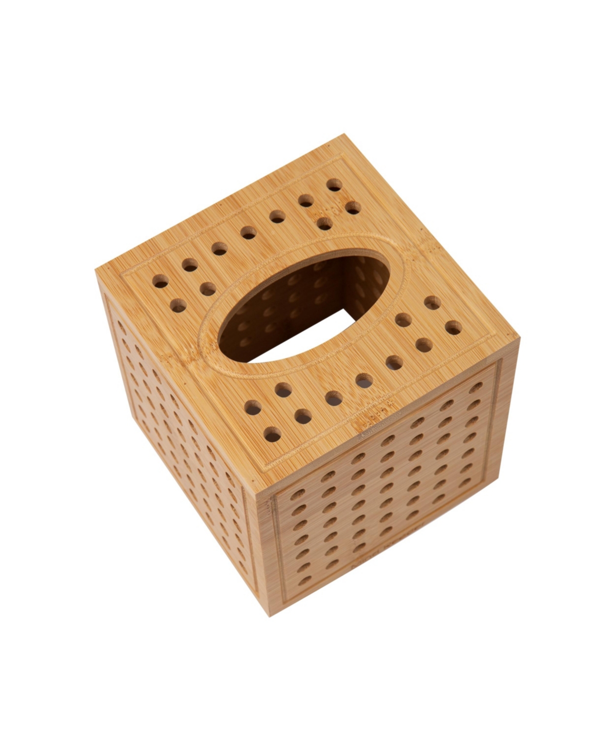 Shop Mind Reader Lattice Collection, Tissue Box Cover And Toilet Paper Refill Holder Set, Bathroom, Rayon From Bamboo In Brown