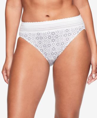Women's No Pinching No Problems Dig-Free Comfort Waist with Lace Microfiber Hi-Cut 5109