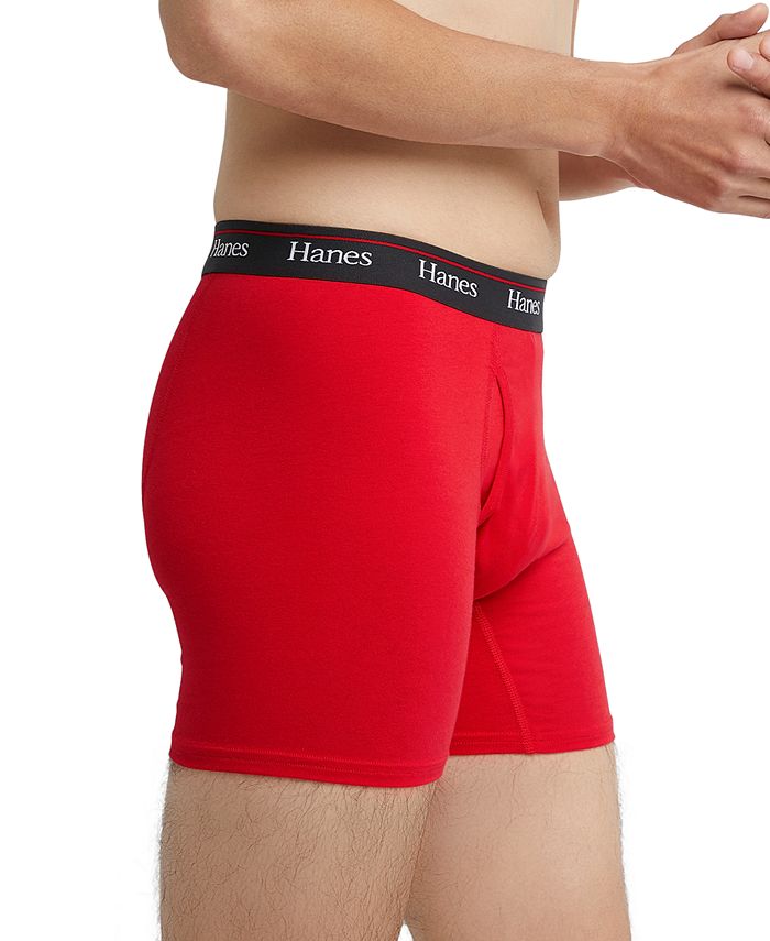 Hanes Originals Men's Stretch Cotton Boxer Brief Underwear, Moisture-Wicking