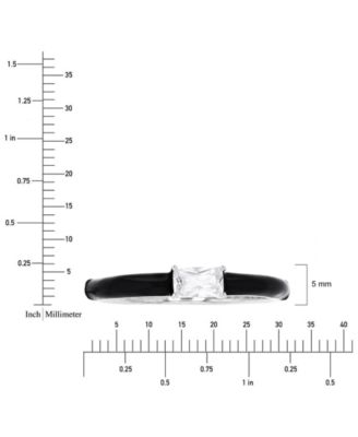 Cubic Zirconia & Hand-Painted Enamel Ring in Sterling Silver