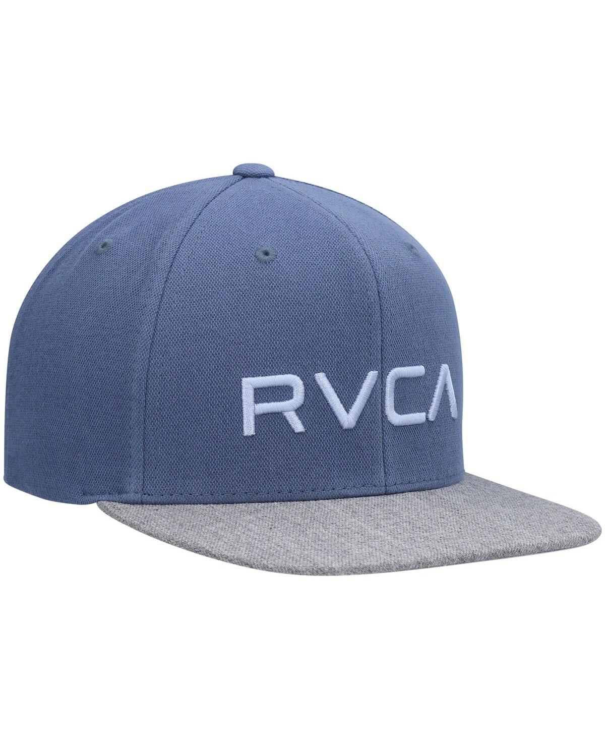 Shop Rvca Big Boys And Girls  Light Blue, Heathered Gray Twill Snapback Hat In Light Blue,heathered Gray
