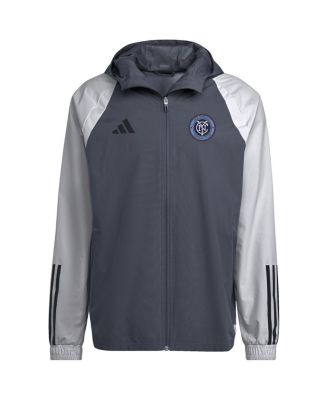 Men's adidas Charcoal New York City FC All-Weather Raglan Hoodie Full ...