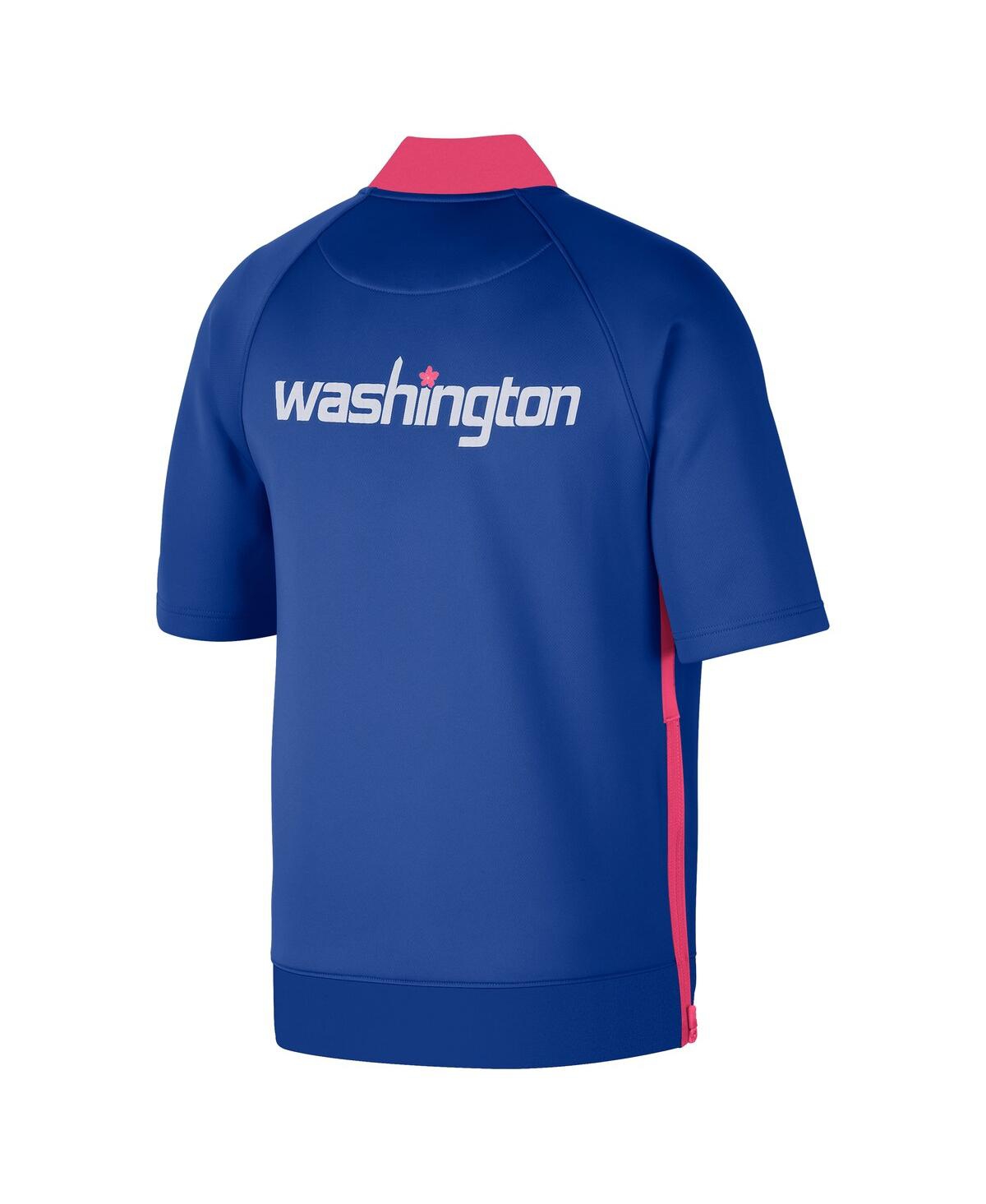 Shop Nike Men's  Navy Washington Wizards 2022/23 City Edition Showtime Raglan Short Sleeve Full-snap Jacke