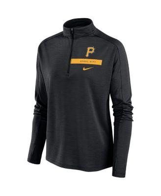 Women's Black Pittsburgh Pirates Primetime Local Touch Pacer Quarter-Zip Top