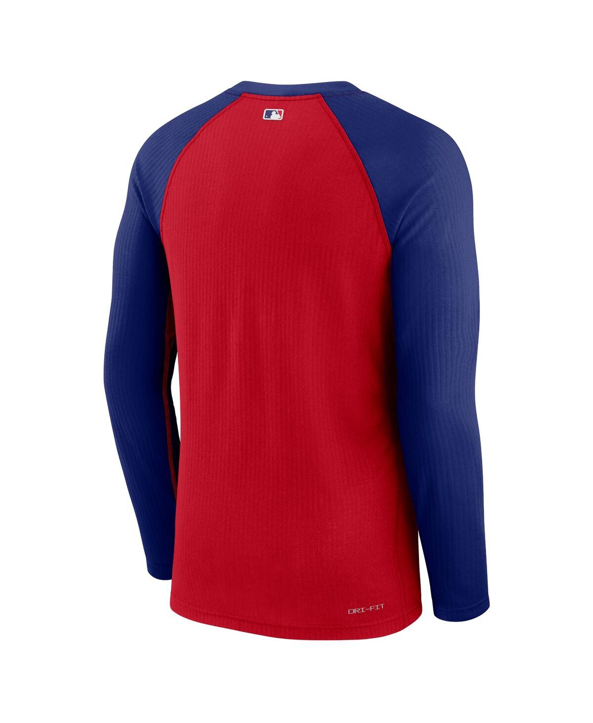 Men's NikeTexas Rangers Authentic Collection Game Raglan Performance Long Sleeve T-shirt - Red