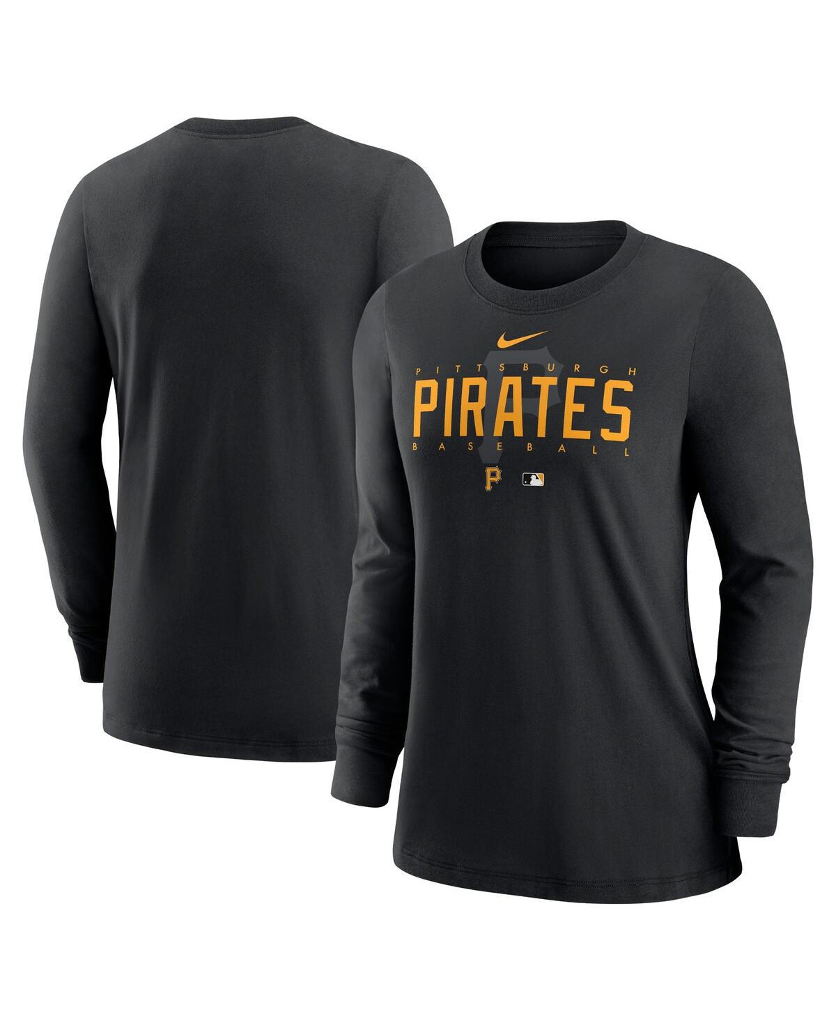 Nike Women's  Black Pittsburgh Pirates Authentic Collection Legend Performance Long Sleeve T-shirt In Black