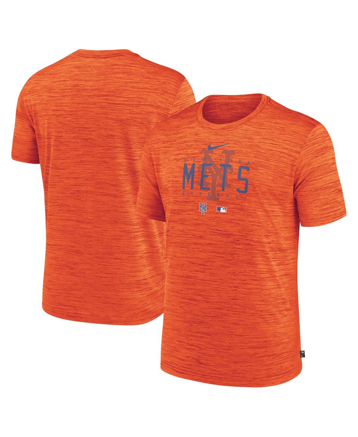 Shop Nike Men's  Orange New York Mets Authentic Collection Velocity Performance Practice T-shirt
