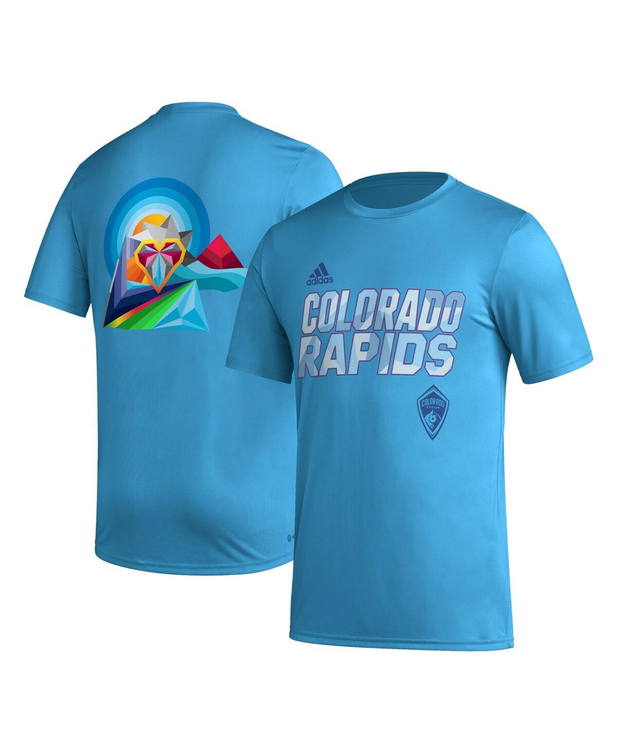 Shop Adidas Originals Men's Adidas Sky Blue Colorado Rapids Team Jersey Hook Aeroready T-shirt