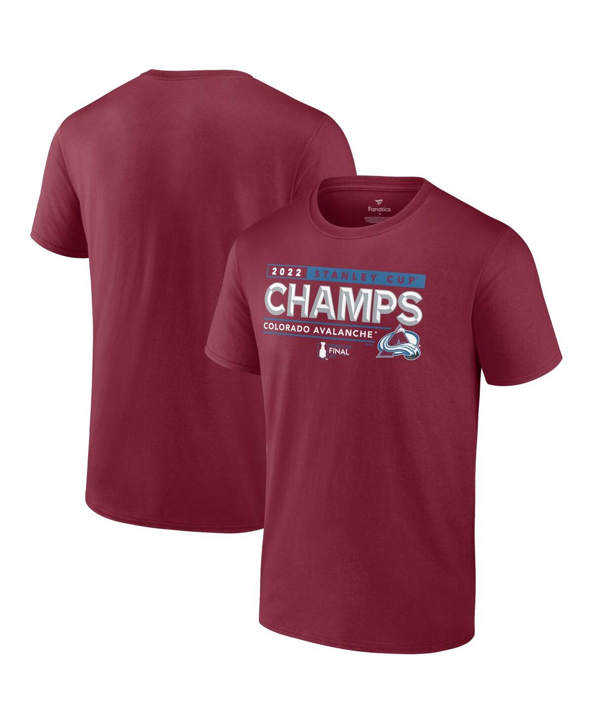 Shop Fanatics Men's  Burgundy Colorado Avalanche 2022 Stanley Cup Champions Winger T-shirt
