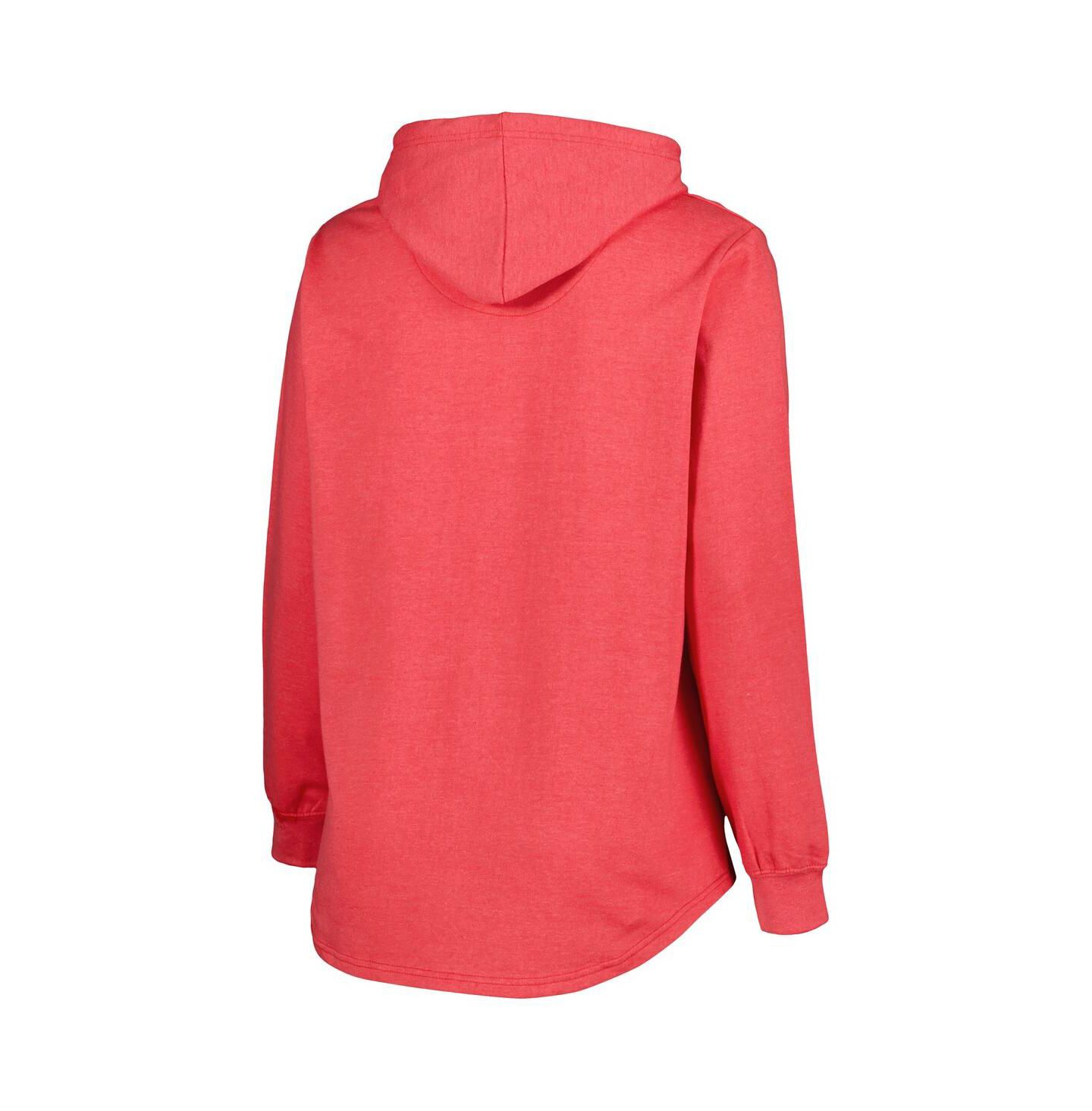 Женское худи Profile Heather Red Washington Capitals Plus Size Fleece Pullover — фото 4