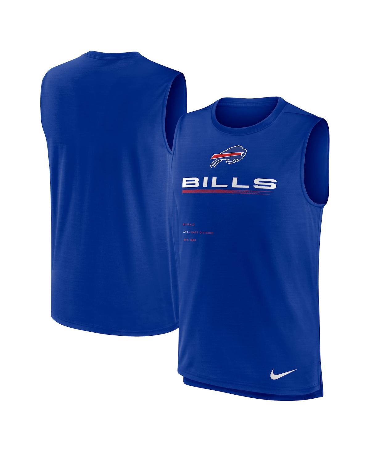 Shop Nike Men's  Royal Buffalo Bills Muscle Trainer Tank Top