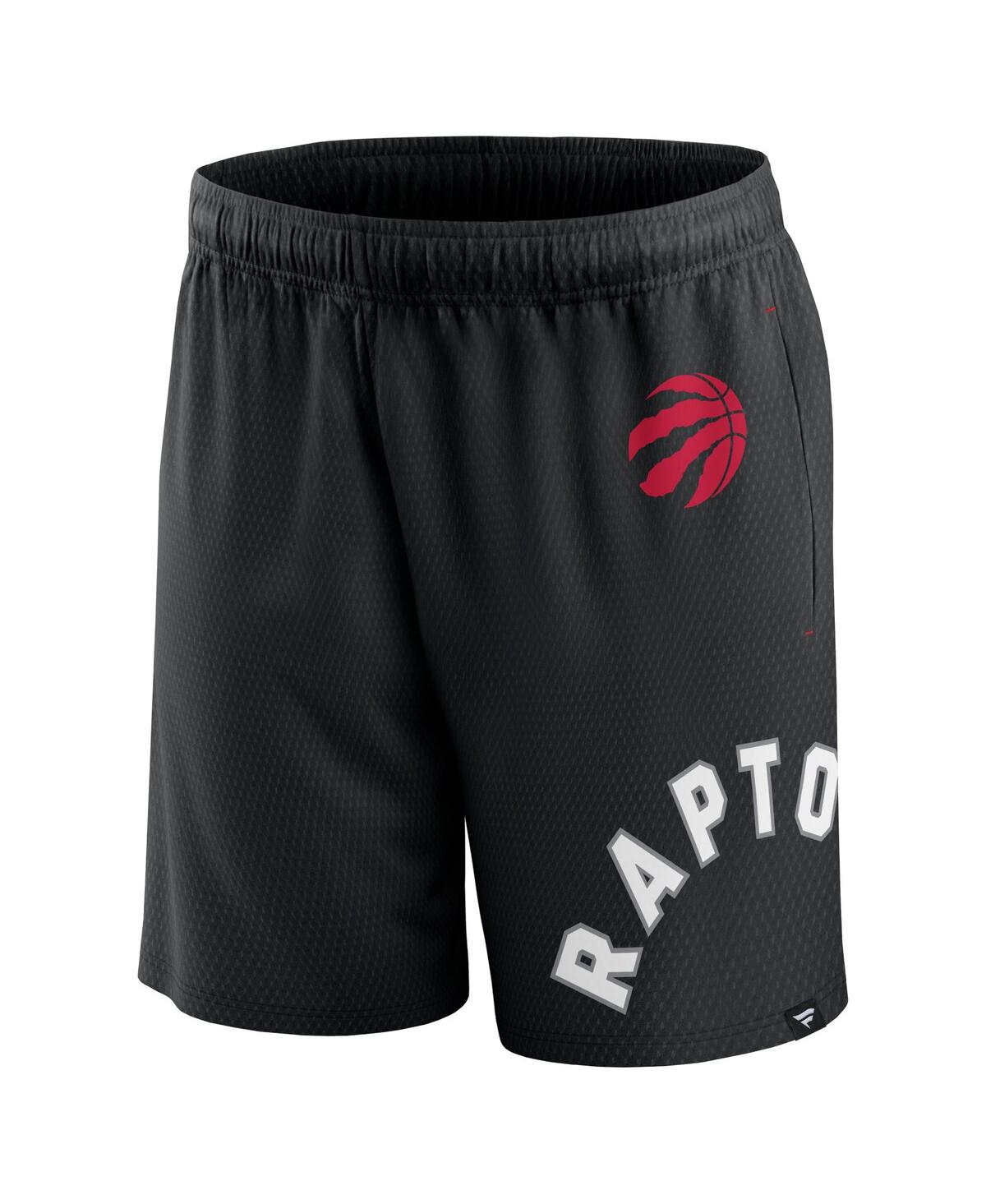 Shop Fanatics Men's  Black Toronto Raptors Free Throw Mesh Shorts