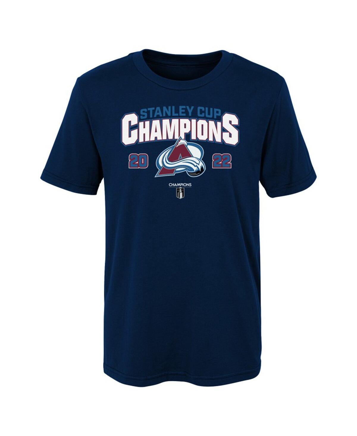 Preschool Boys and Girls FanaticsColorado Avalanche 2022 Stanley Cup Champions Roster T-shirt - Navy