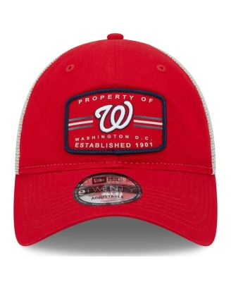 Men's Red Washington Nationals Property Trucker 9TWENTY Snapback Hat