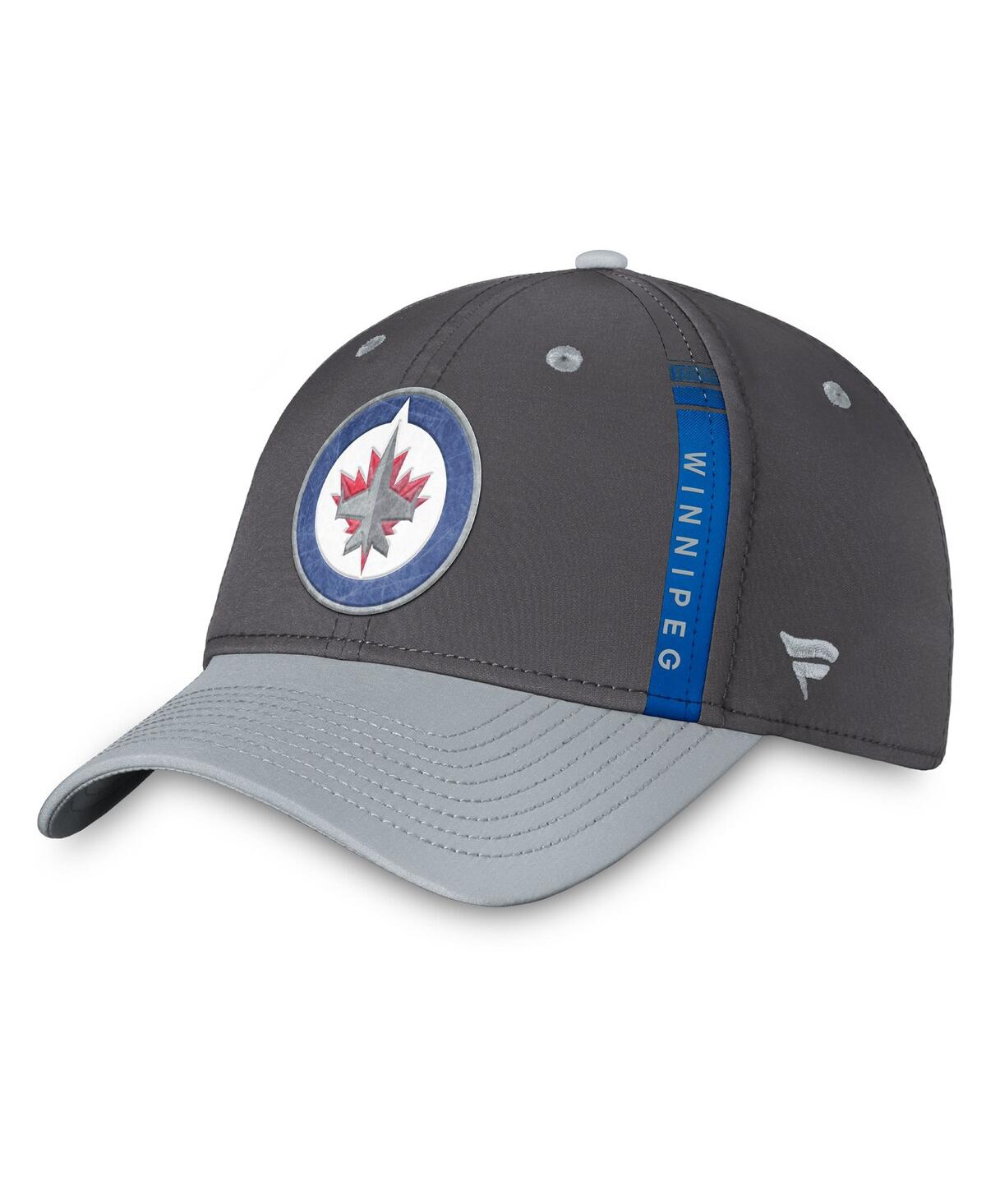 Shop Fanatics Men's  Charcoal, Gray Winnipeg Jets Authentic Pro Home Ice Flex Hat In Charcoal,gray