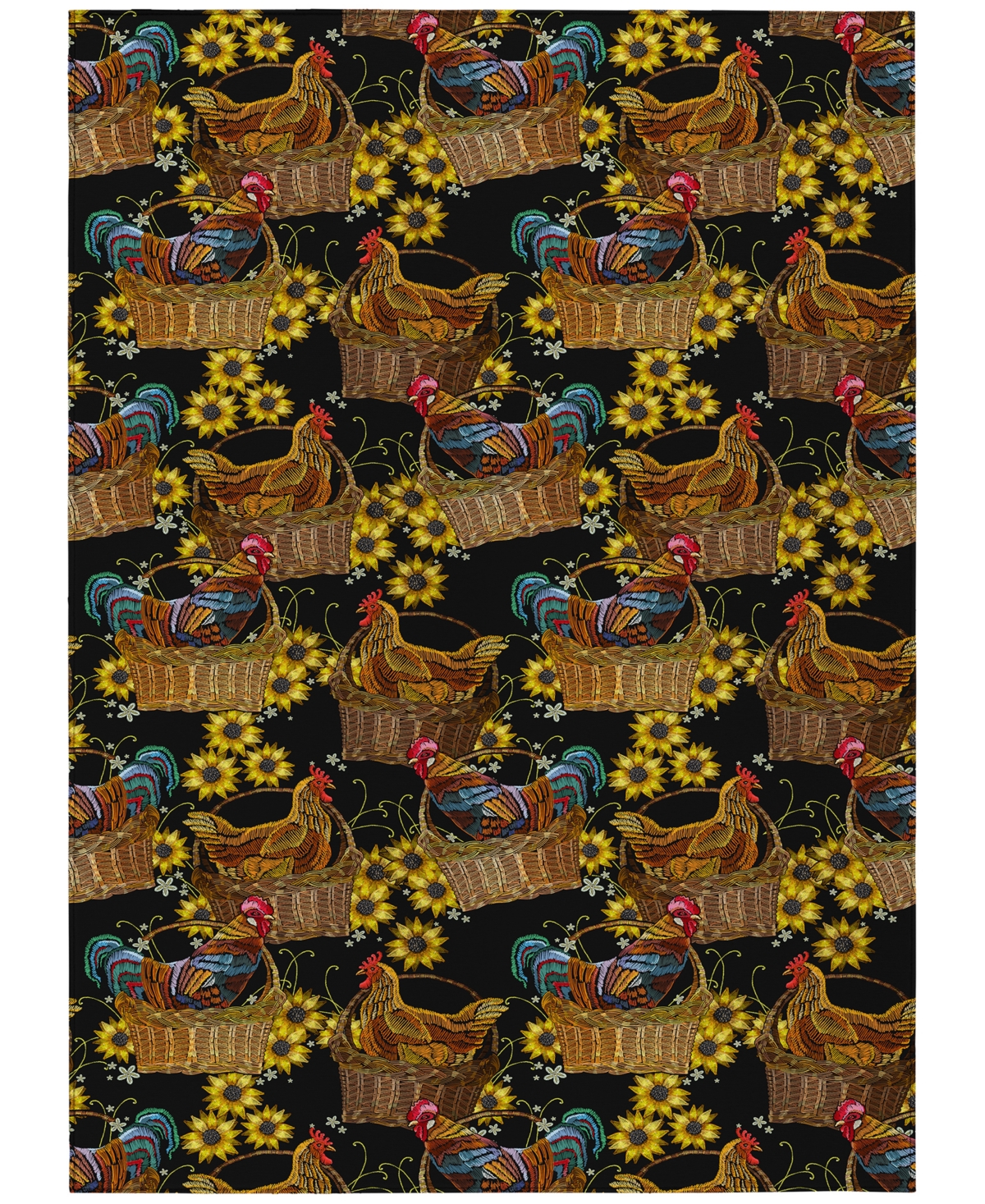 D Style Kendall Kitchen Ke2 5' X 7'6" Area Rug In Black