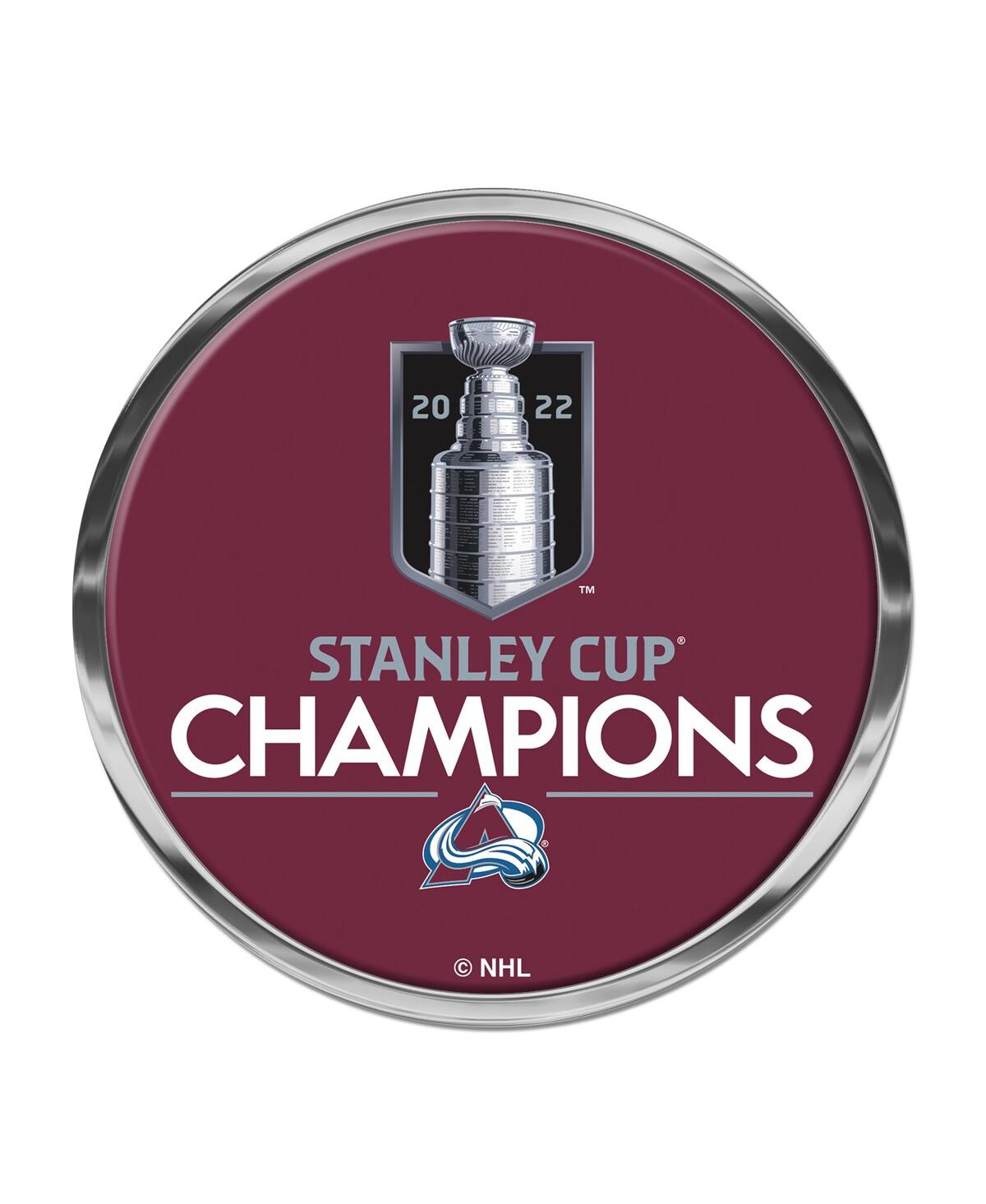 Wincraft Colorado Avalanche 2022 Stanley Cup Champions 4'' Domed Auto Emblem In Burgundy