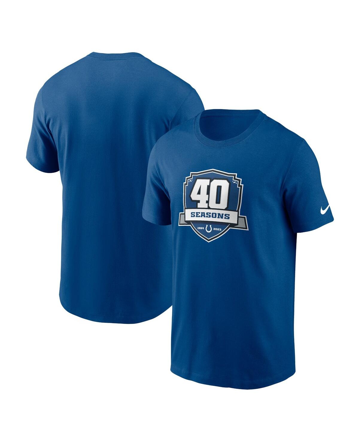 Nike Royal Indianapolis Colts 40th Anniversary Essential T-shirt In Royal