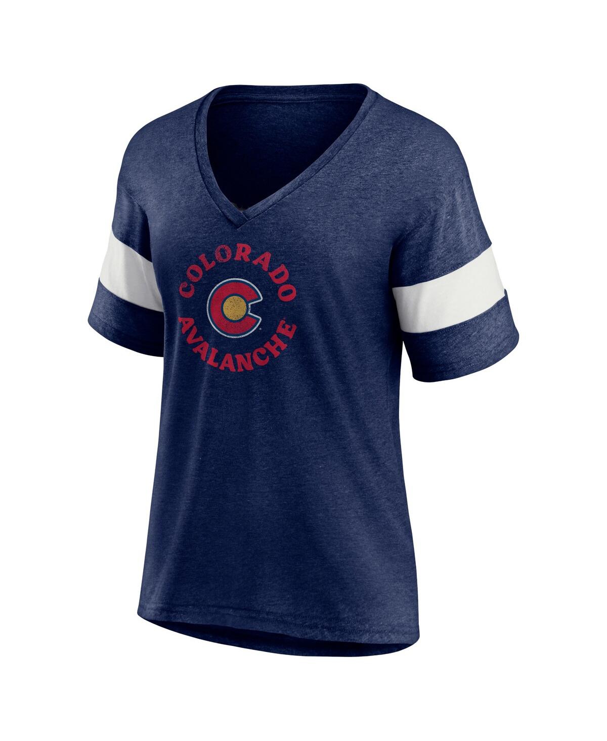 Fanatics Branded Heather Navy Colorado Avalanche Special Edition 2.0 Ring The Alarm Tri-blend V-neck In Heather Navy