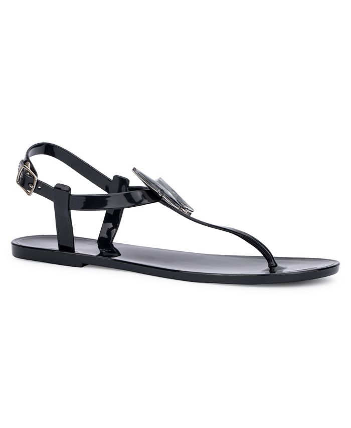 Women's miller scallop sale leather thong sandals