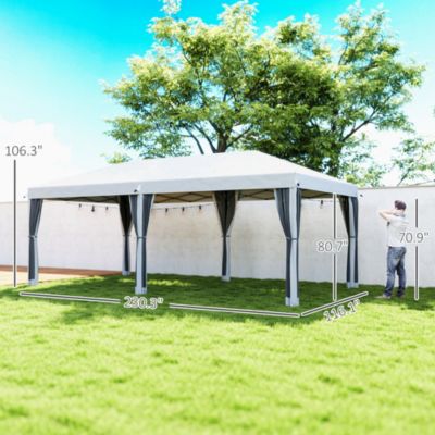 10' x 20' Pop Up Canopy with 6 Sidewall Mesh Nettings,