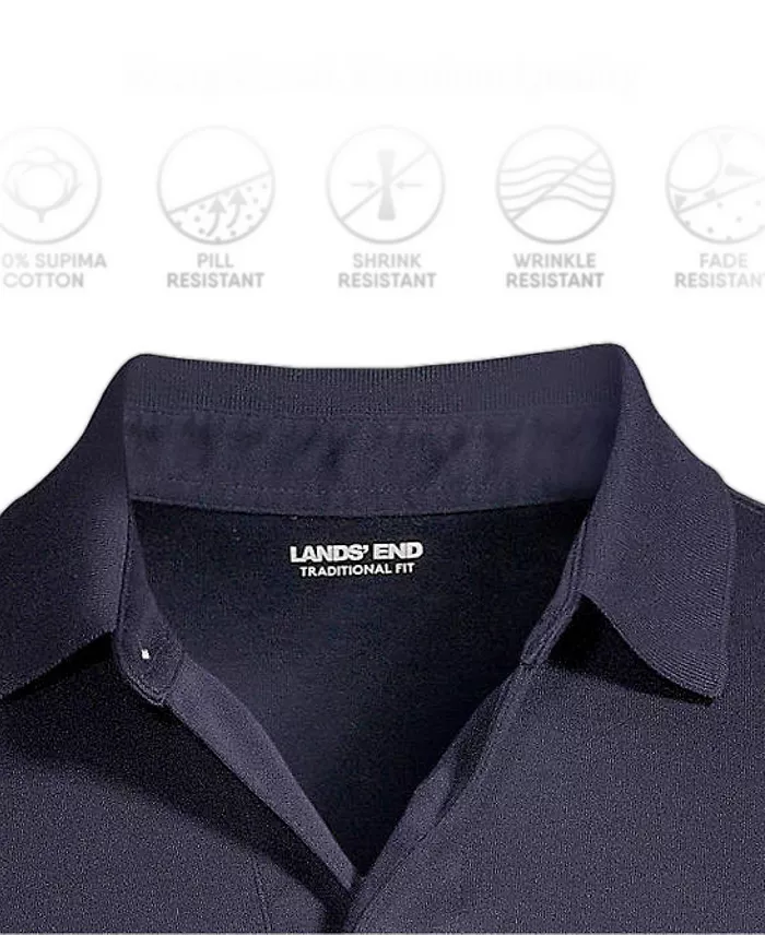 Men's Long Sleeve Cotton Supima Polo Shirt - thumbnail 9