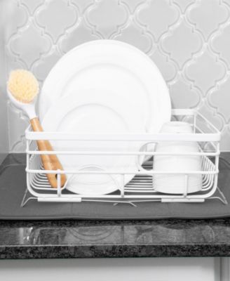 Microfiber Dish Drying Mat Reverses to Mesh, Set of 2