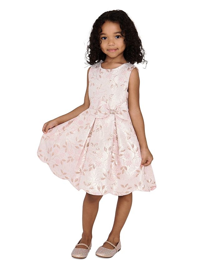 Rare Editions Toddler Little Girls Floral Scallop Hem Dress Macy s
