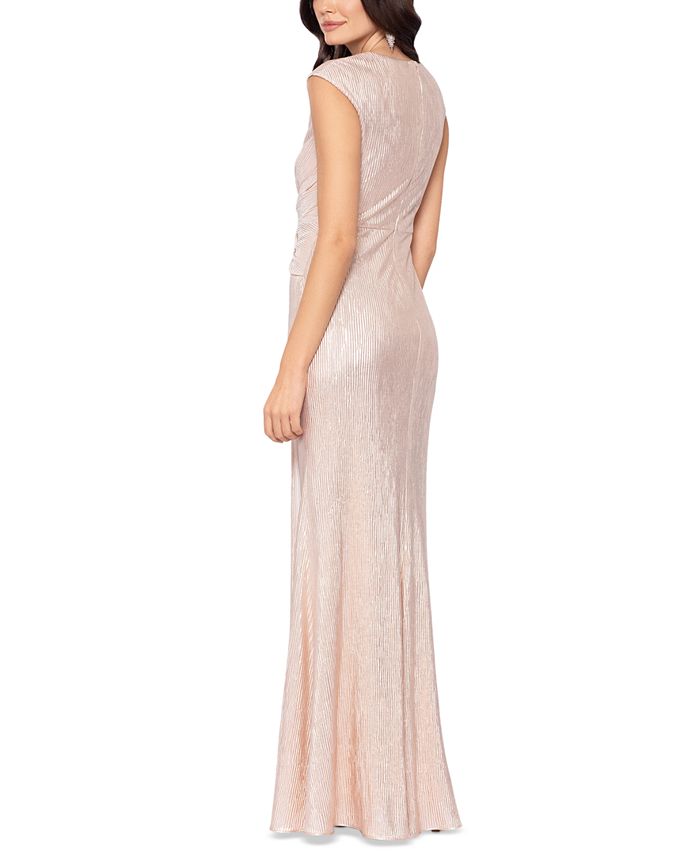 BETSY & ADAM Womens Black Lace Cap Sleeve Keyhole Midi Formal Hi-Lo Dress main image 1
