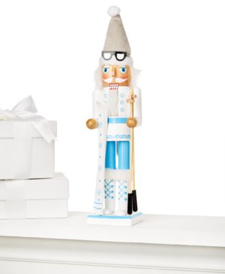 Holiday Lane - Northern Lights 15" Wooden Ski Nutcracker