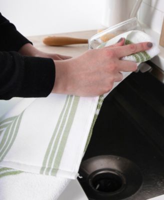 Stripe Dual Sided Woven Kitchen Towel, Set of 3