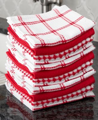 Coordinating Flat Waffle Weave Dish Cloth, Set of 12