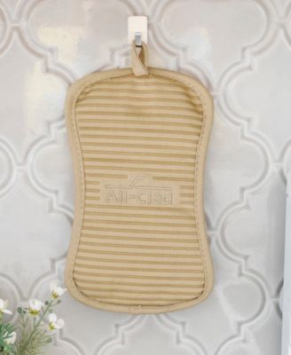 Ribbed Silicone Cotton Twill Pot Holder, Set of 2
