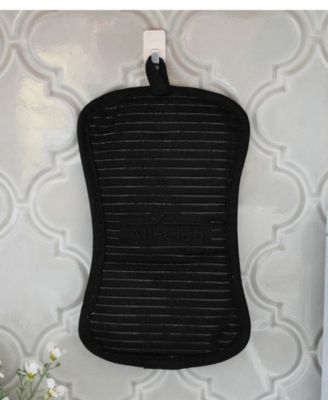 Ribbed Silicone Cotton Twill Pot Holder, Set of 2