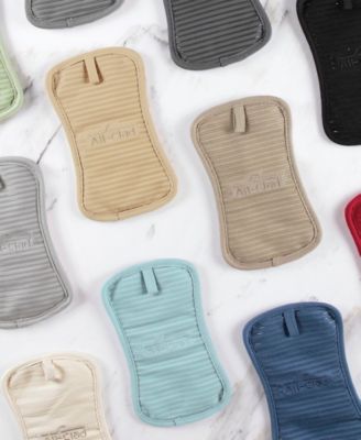 Ribbed Silicone Cotton Twill Pot Holder, Set of 2