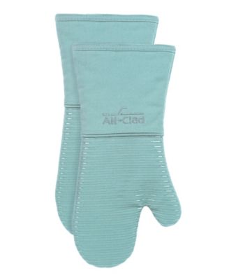 Ribbed Silicone Cotton Twill Oven Mitt, Set of 2
