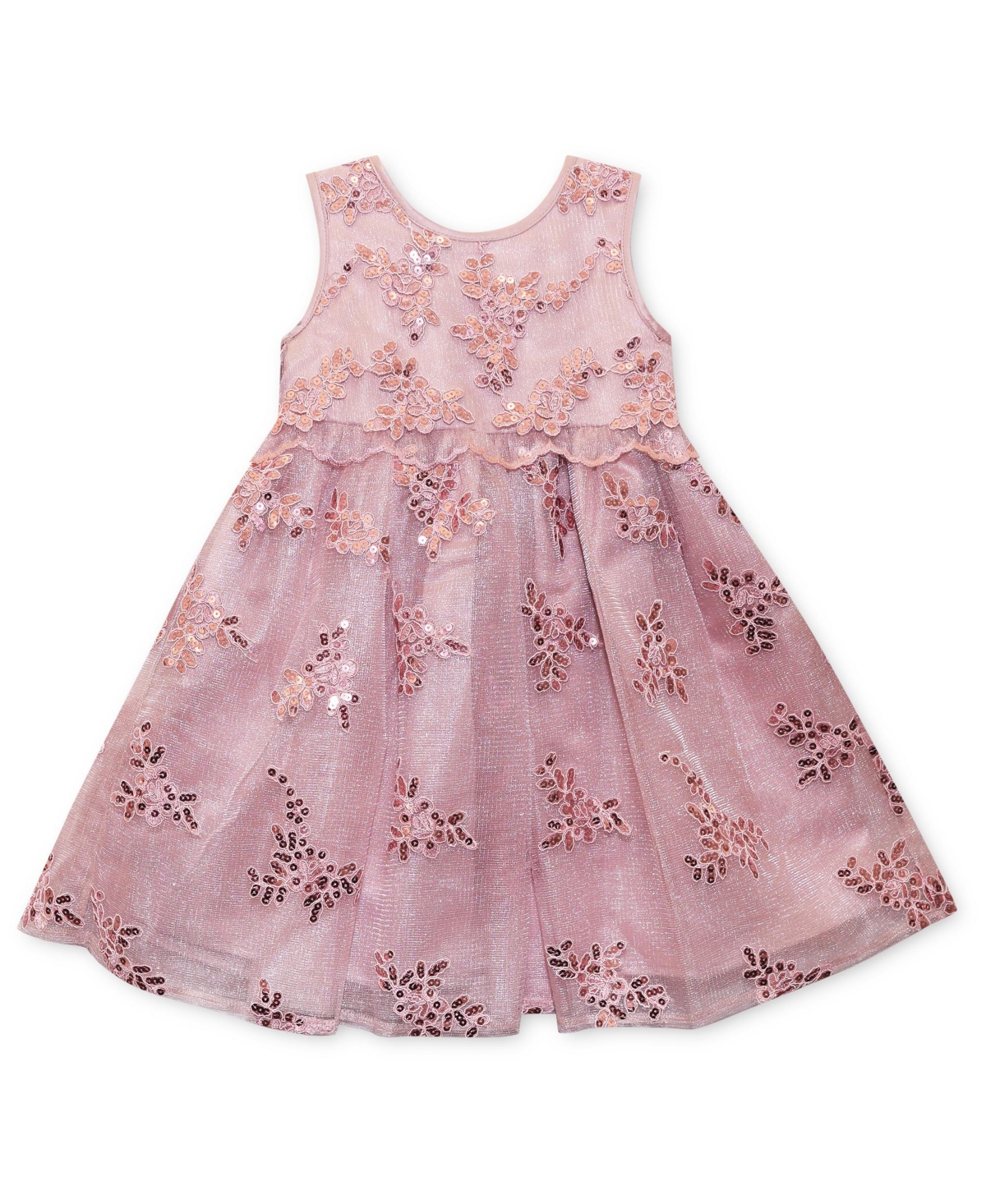 Blueberi Boulevard Toddler Girls Sparkling Embroidered Sleeveless