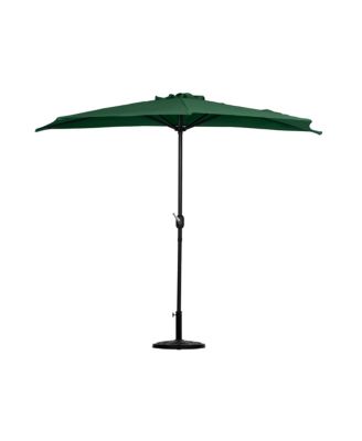 9 Ft Outdoor Patio Half Market Umbrella with Half Base Set